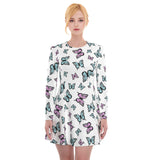 Kawaii Heaven Women's Irish Butterfly Dream Long Sleeve Skater Dress
