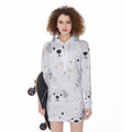 Kawaii Heaven Women's Long Puppy Star Hoodie Dress with Kangaroo Pocket