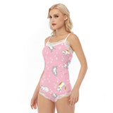 Kawaii Sleepy Cats Women's Sexy Lace Edge Pajama Set | Microfiber Fabric