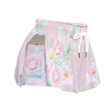 Pink Floral Sports Skort – Women’s Rose Print Active Skirt with Shorts
