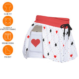 Women's Sport Skorts with Pocket - Ace of Hearts Design | Kawaii Heaven