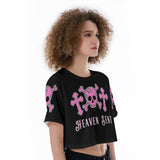 Heaven Sent Skull Crop Top – Graphic Athletic Streetwear Tee