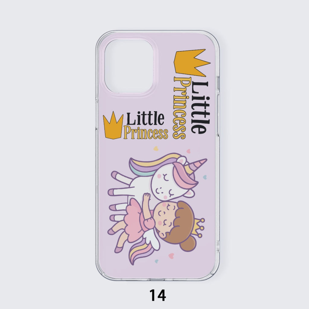 Kawaii Heaven TPU iPhone 14/15 Case with Sleeping Princess & Unicorn Design