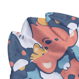 Cartoon Animal Zip Hoodie – Playful Cat & Dog Graphic Jacket