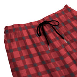 Santa Print Plaid Pajama Set – Cozy Christmas Winter Sleepwear