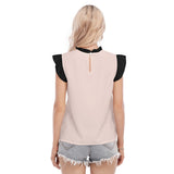 Kawaii Heaven Women's Cute Panda Graphic Ruffle Sleeve Blouse - Pink