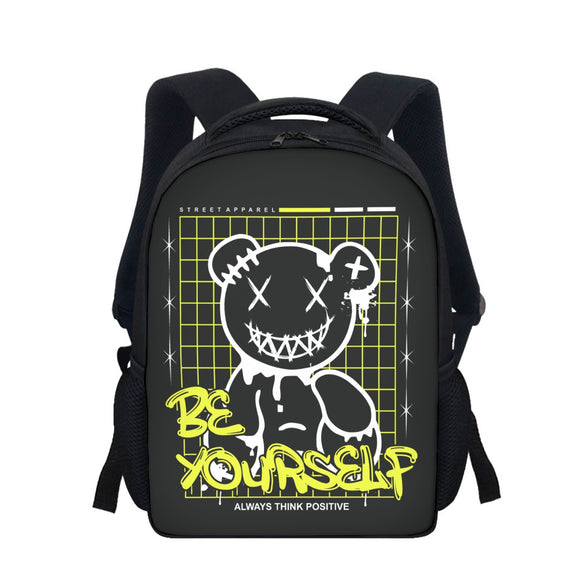 Kawaii Heaven Kids Backpack with Street Style Print - Large Capacity & Wear-Resistant Fabric