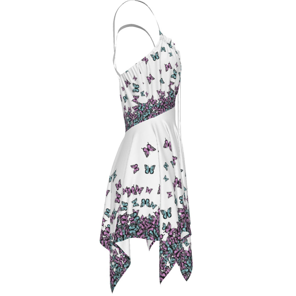 Butterfly Handkerchief Dress – Fairycore Spaghetti Strap Summer Dress