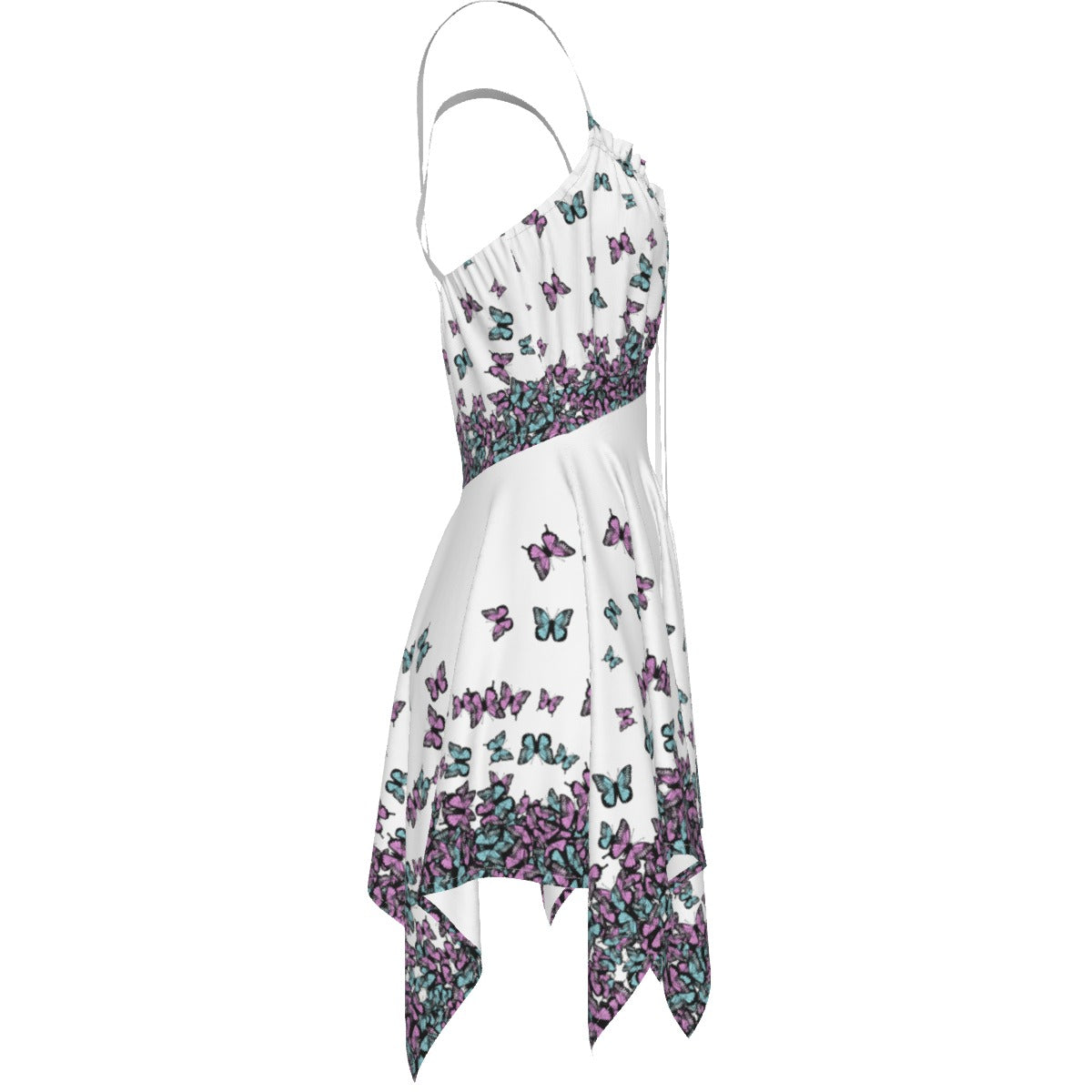 Butterfly Handkerchief Dress – Fairycore Spaghetti Strap Summer Dress
