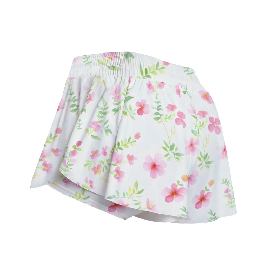 Floral Skort with Pockets – High Waisted Summer Skirt Shorts