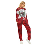 Believe Christmas Pajama Set – Women’s Red Plaid Holiday Loungewear