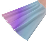 Pastel Gradient Tie-Front Blouse – Sheer Bell Sleeve Crop Top