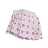 Kawaii Heaven Women's Cat Love Heart Print Skorts with Pockets - Lilac