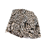 Kawaii Heaven Women's Leopard Print Skorts with Pockets - Sporty Skirt Shorts with Inner Legging, Microfiber Athletic Skort