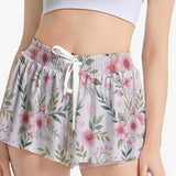 Floral Heart Skort – Pink Flower Skirt Shorts with Pockets