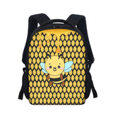 Cute Bee Honeycomb Backpack for School - Kawaii Heaven Large Capacity Waterproof Student Bag with Honey Drip Print