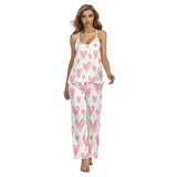 Kawaii Heaven Women's Heart Print Cami Pajamas Set | Soft Comfortable Sleepwear