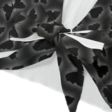 Gothic Butterfly Mesh Blouse with Bell Sleeves – Lace-Up Sheer Top for Women