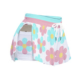 Kawaii Heaven Women's Sport Skort with Pocket - Pastel Flower Print