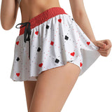 Women's Sport Skorts with Pocket - Ace of Hearts Design | Kawaii Heaven