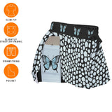 Butterfly Skort – Black White Skirt Shorts with Pockets