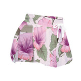 Hibiscus Floral Skort – Pink Tropical Skirt Shorts with Pockets