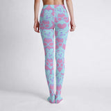 Cute Pastel Bear & Heart Tights – Soft Stretch Kawaii Style Legwear