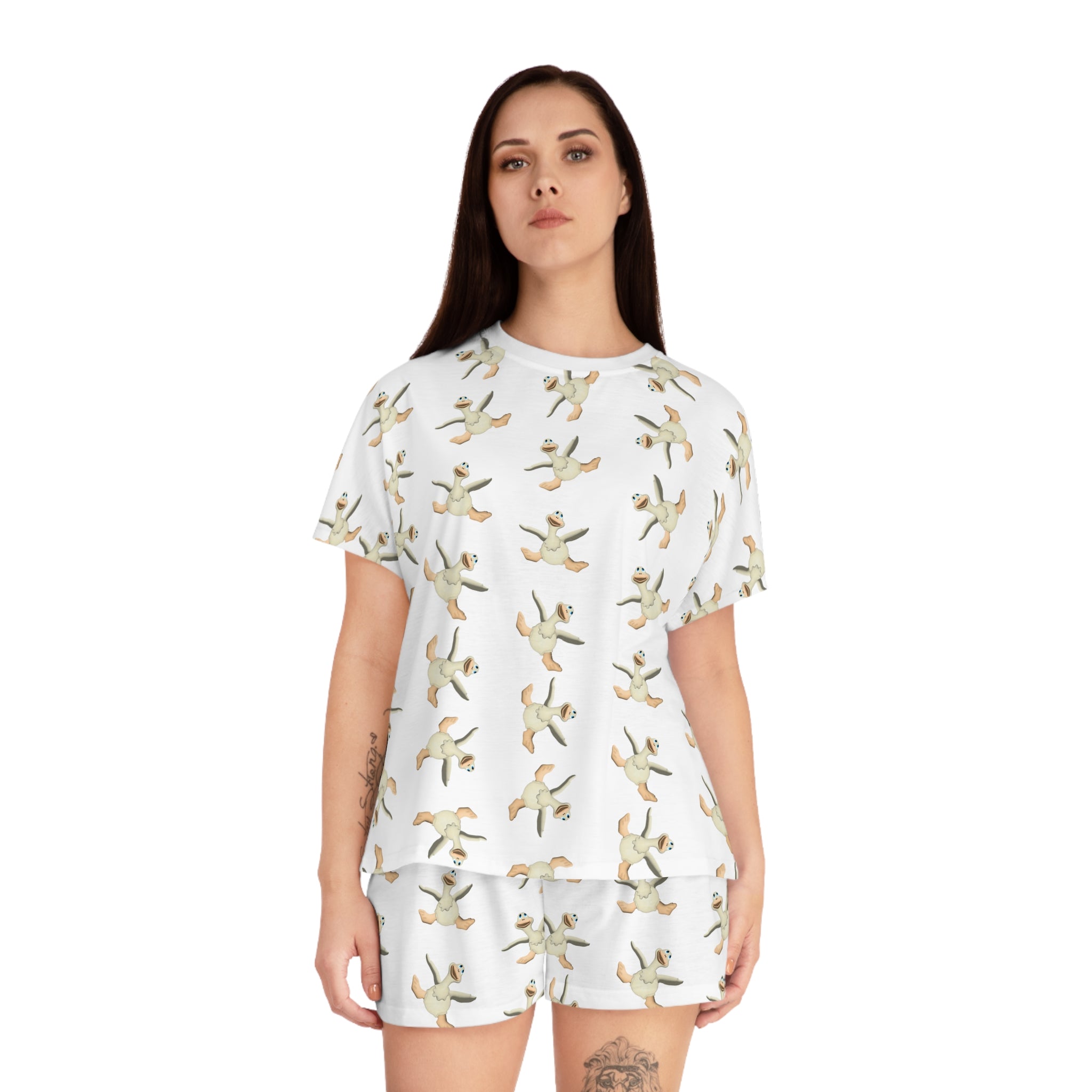 Kawaii Duck Pajama Set - Women's Pajamas - Cute Lounge Wear - Duck Print Sleepwear
