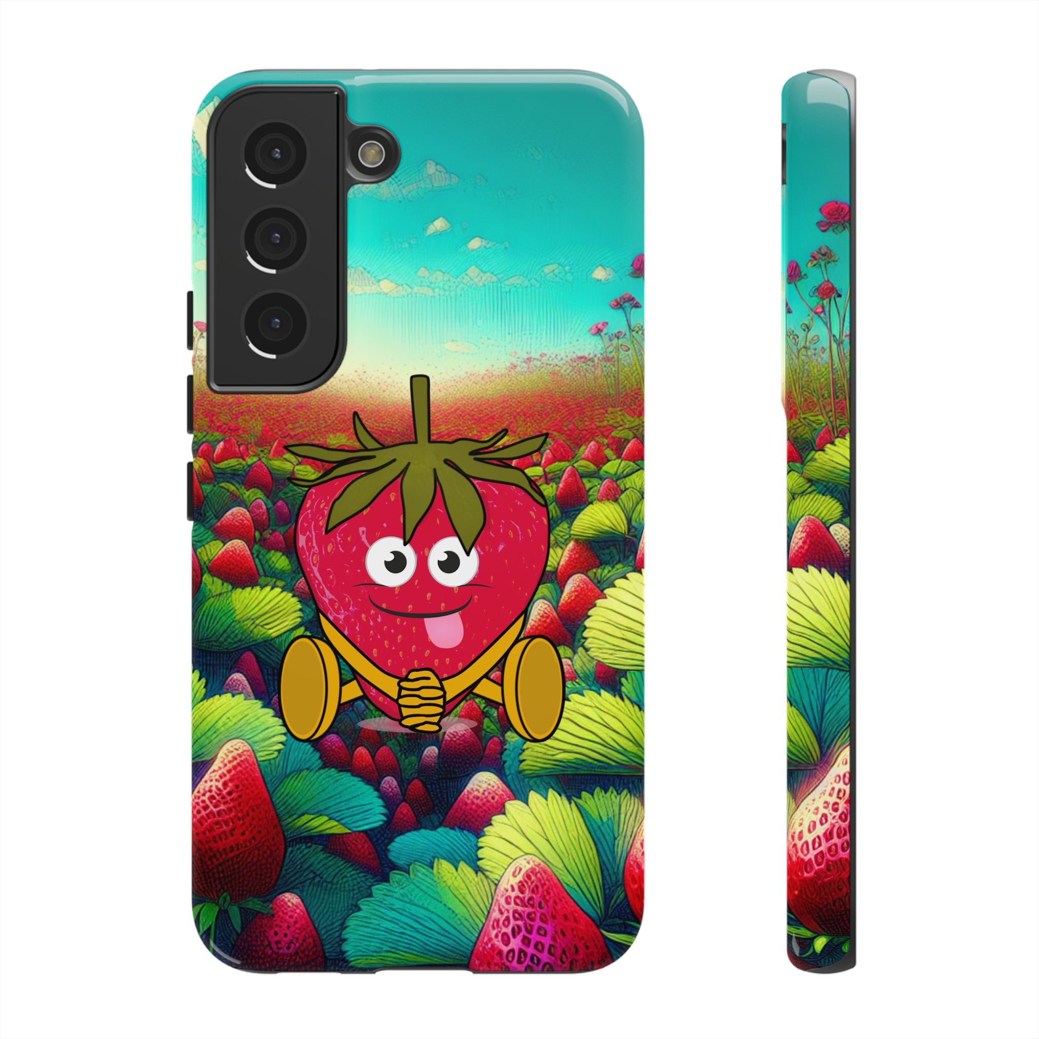 Cute Strawberry in the strawberry fields Tough Cases
