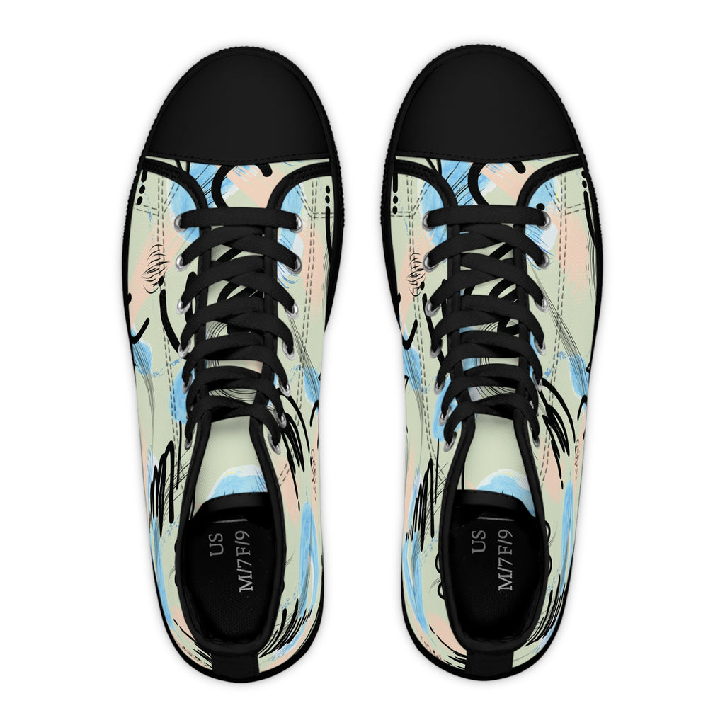 Abstract Art High Top Sneakers