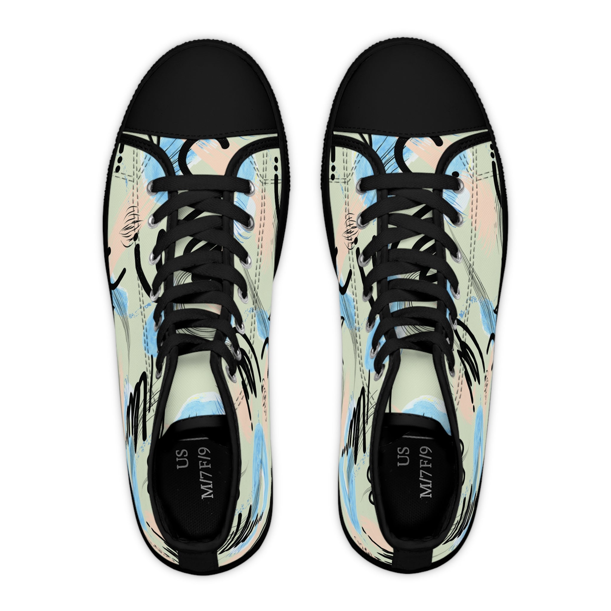 Abstract Art High Top Sneakers