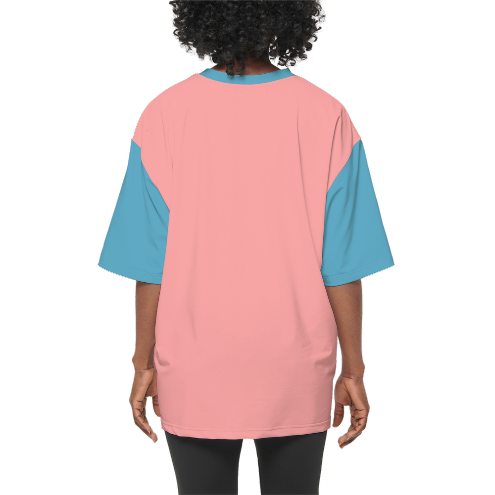 Kawaii Unicorn Women's Oversized Short-Sleeve T-Shirt-Heavyweight 225g