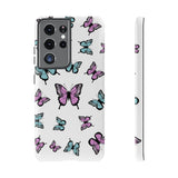 Butterfly Pattern White Background Tough Cases