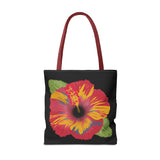 Poppy Tote Bag - Floral Canvas Shoulder Bag for Women, Flower Printed Grocery Tote, Reusable Shopping Handbag, Eco-Friendly Beach Bag, Gift