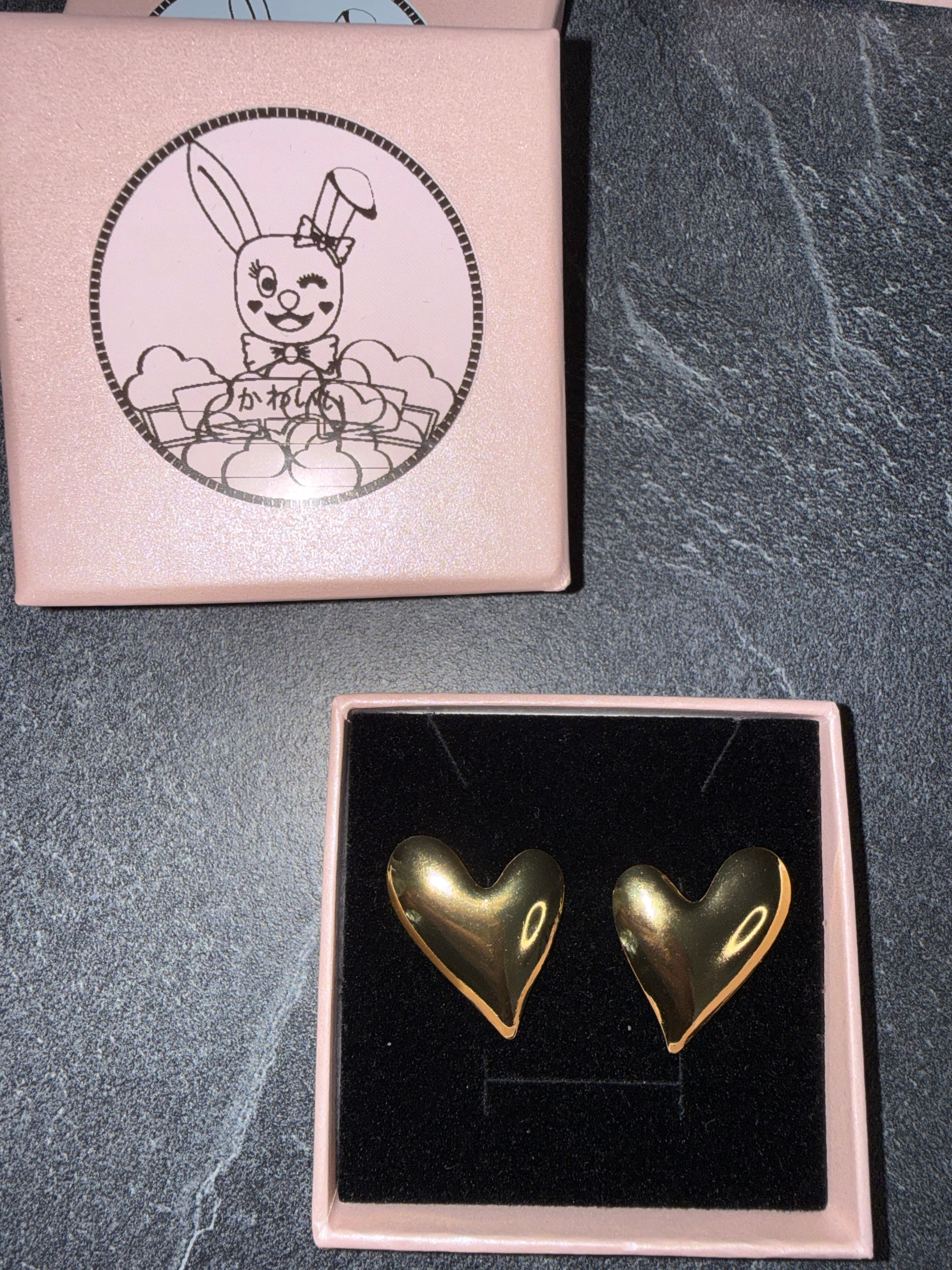 Gold-Tone Statement Earrings – Cute Stainless Steel Style Jewelry