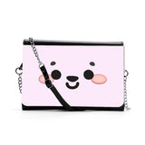 Kawaii Face Women’s Multifunctional Satchel – PU Leather Crossbody & Shoulder Bag | Cute & Versatile