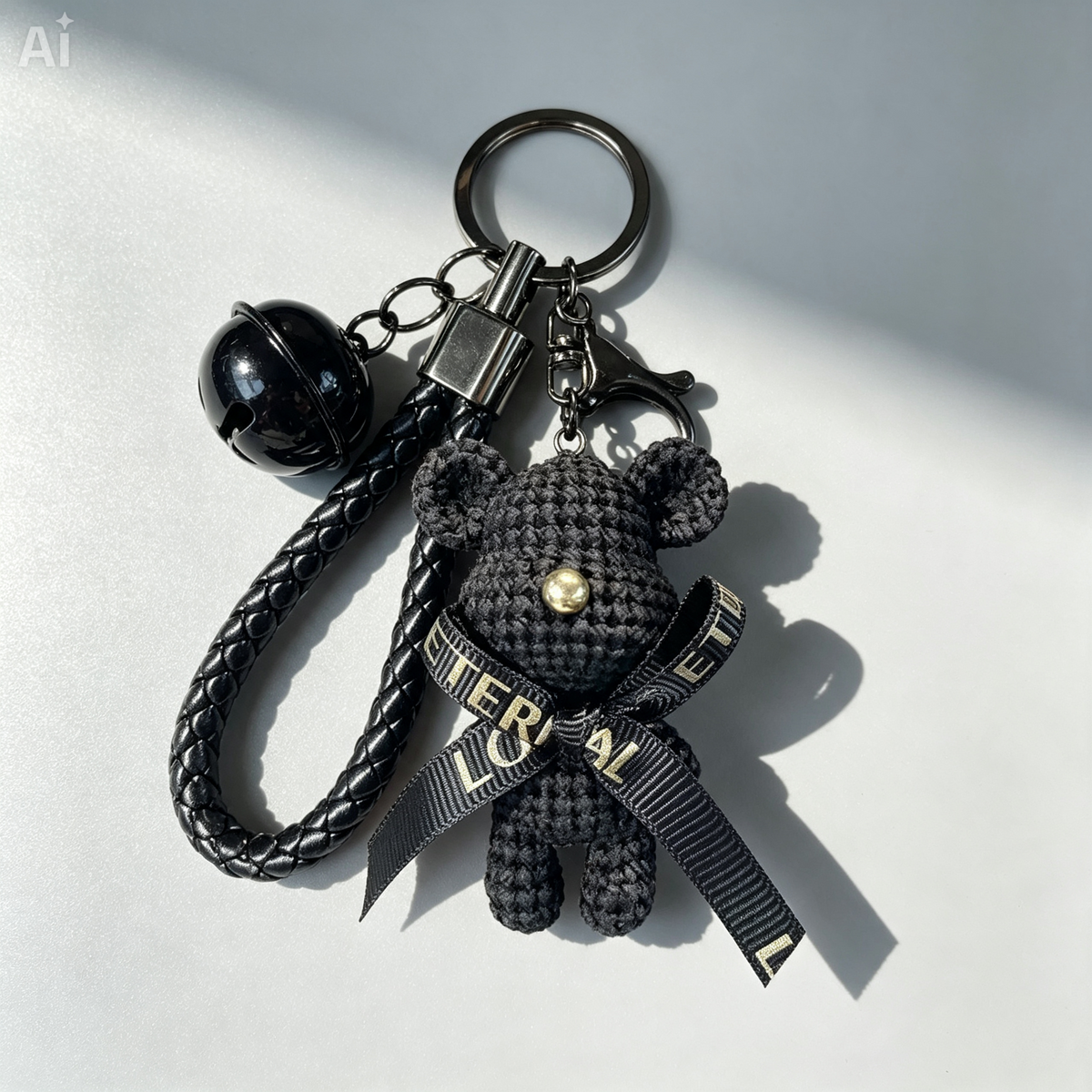 Cute Bow Teddy Bear Keychain – Kawaii Bag Charm