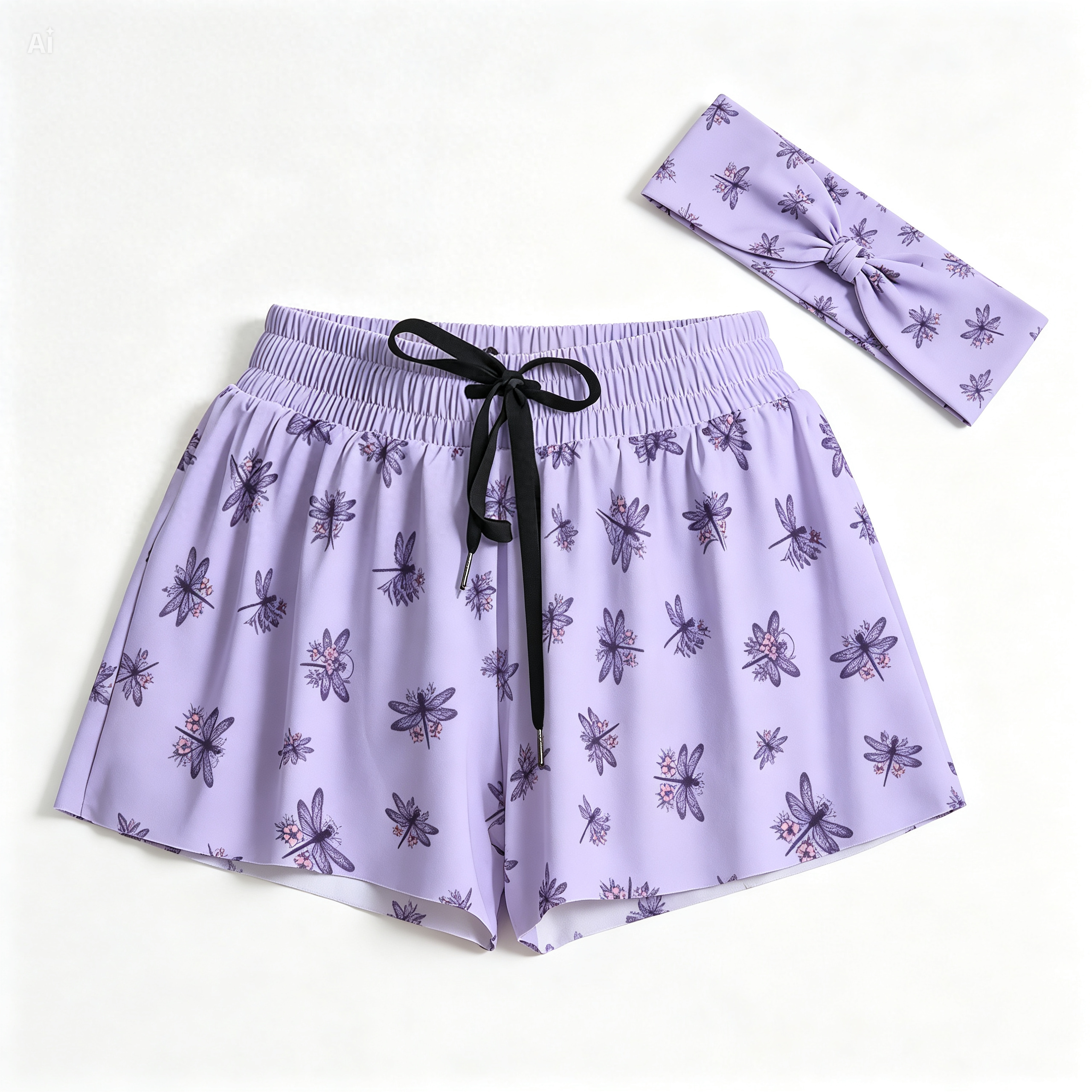 Purple Dragonfly Athletic Skort – Tennis Skirt with Built-In Shorts and Pockets