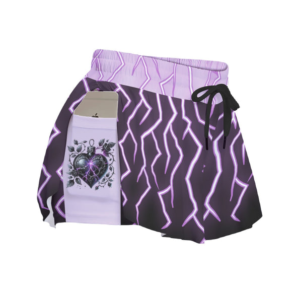 Purple Lightning Sports Skort with Built-In Shorts