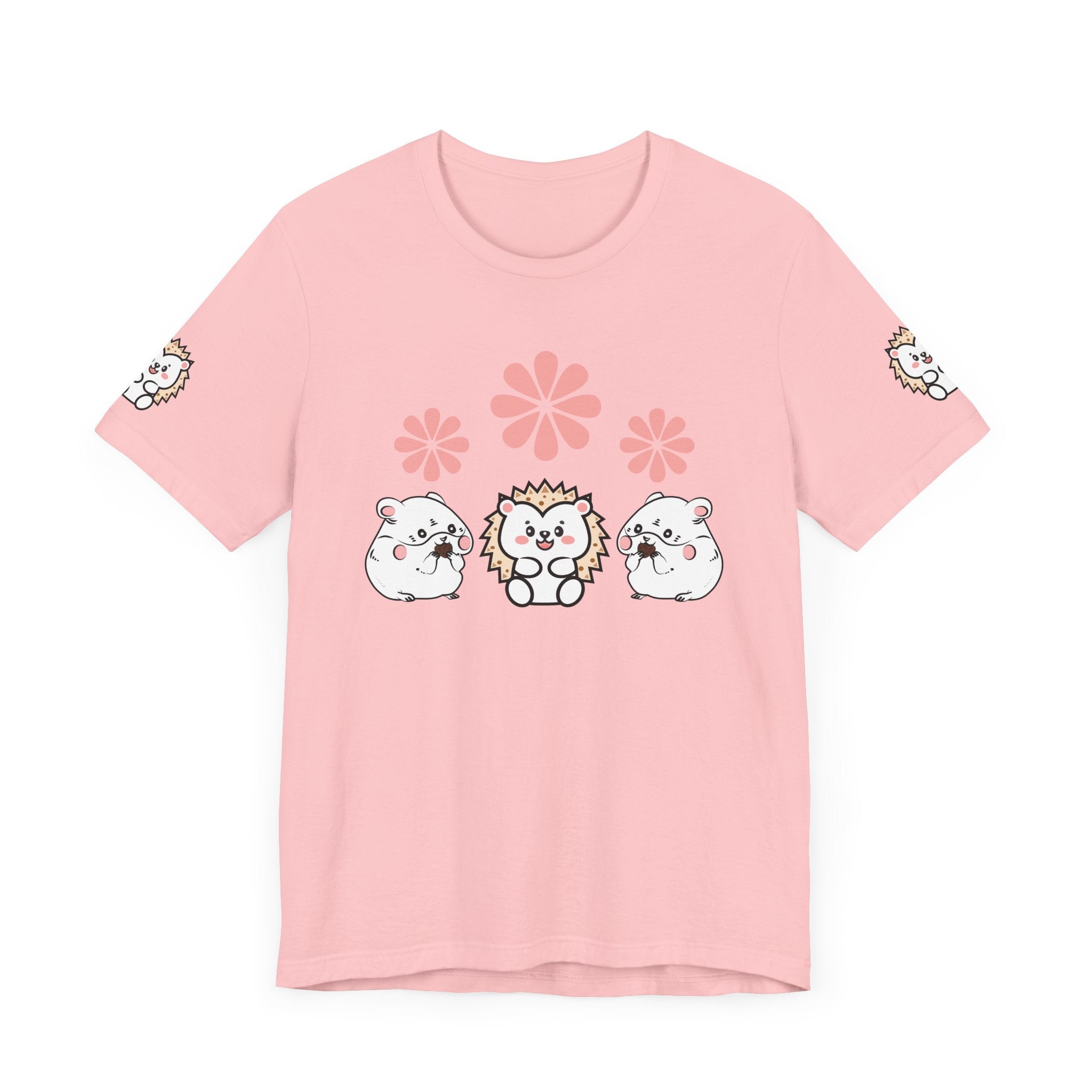 Cute Animal Tee - Hedgehog & Hamster Shirt - Happy Critter Top
