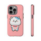 Kawaii Cow Tough Cases - Cute Animal Phone Cover for iPhone Galaxy Pixel, Cow Lover Gift, Animal Print Phone Case, Protective Smartphone