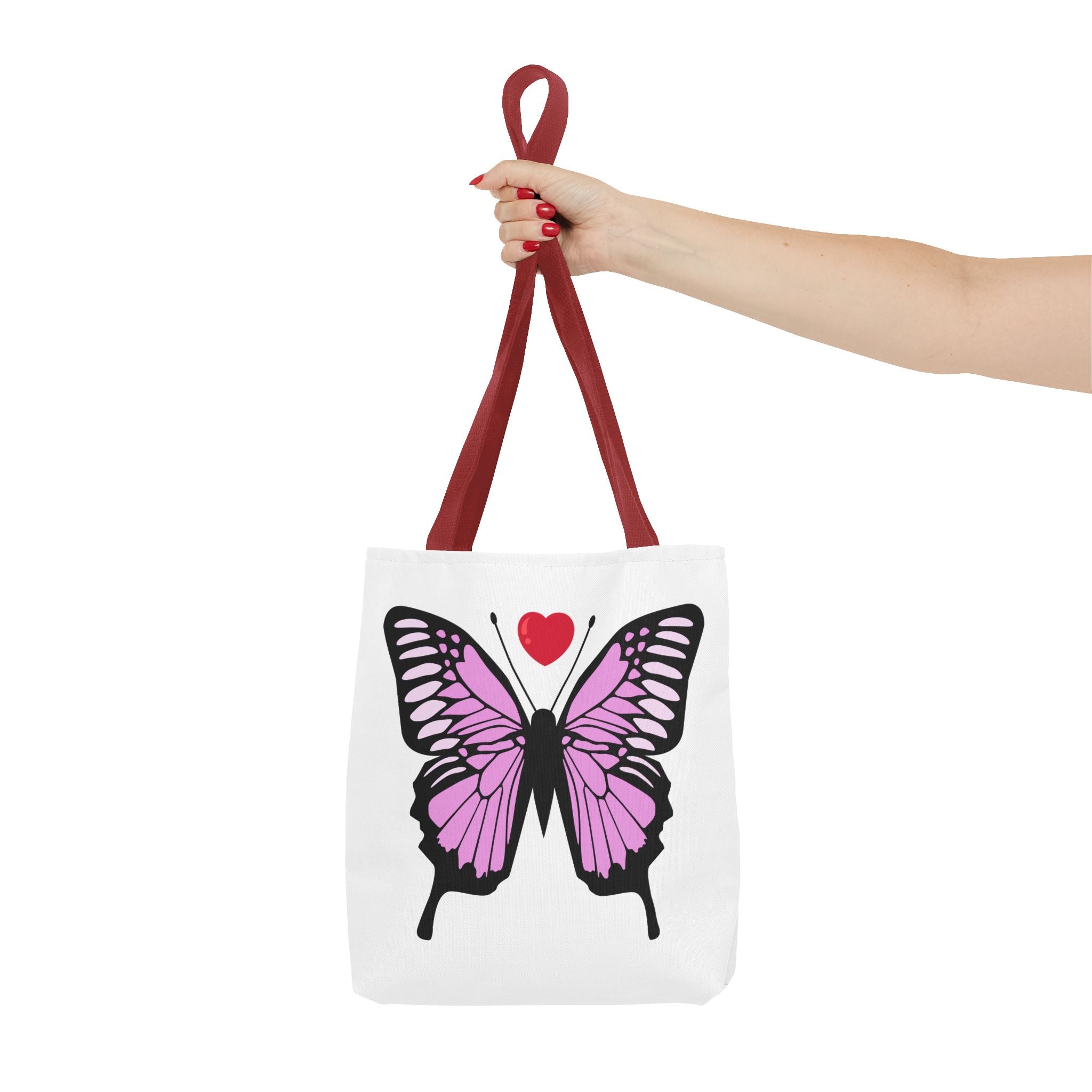 Pink Butterfly Tote Bag - Feminine Floral Design