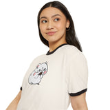 Kawaii Cute Hamster Ringer Tee - Cotton T-Shirt - Animal Lover Gift - Funny Graphic Tee - Cute Rodent Shirt