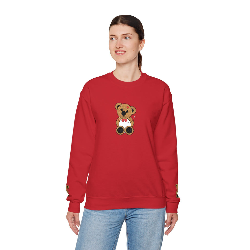Embroidered Little Teddy Bear Crewneck Sweatshirt
