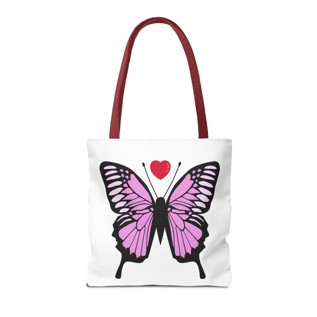 Pink Butterfly Tote Bag - Feminine Floral Design