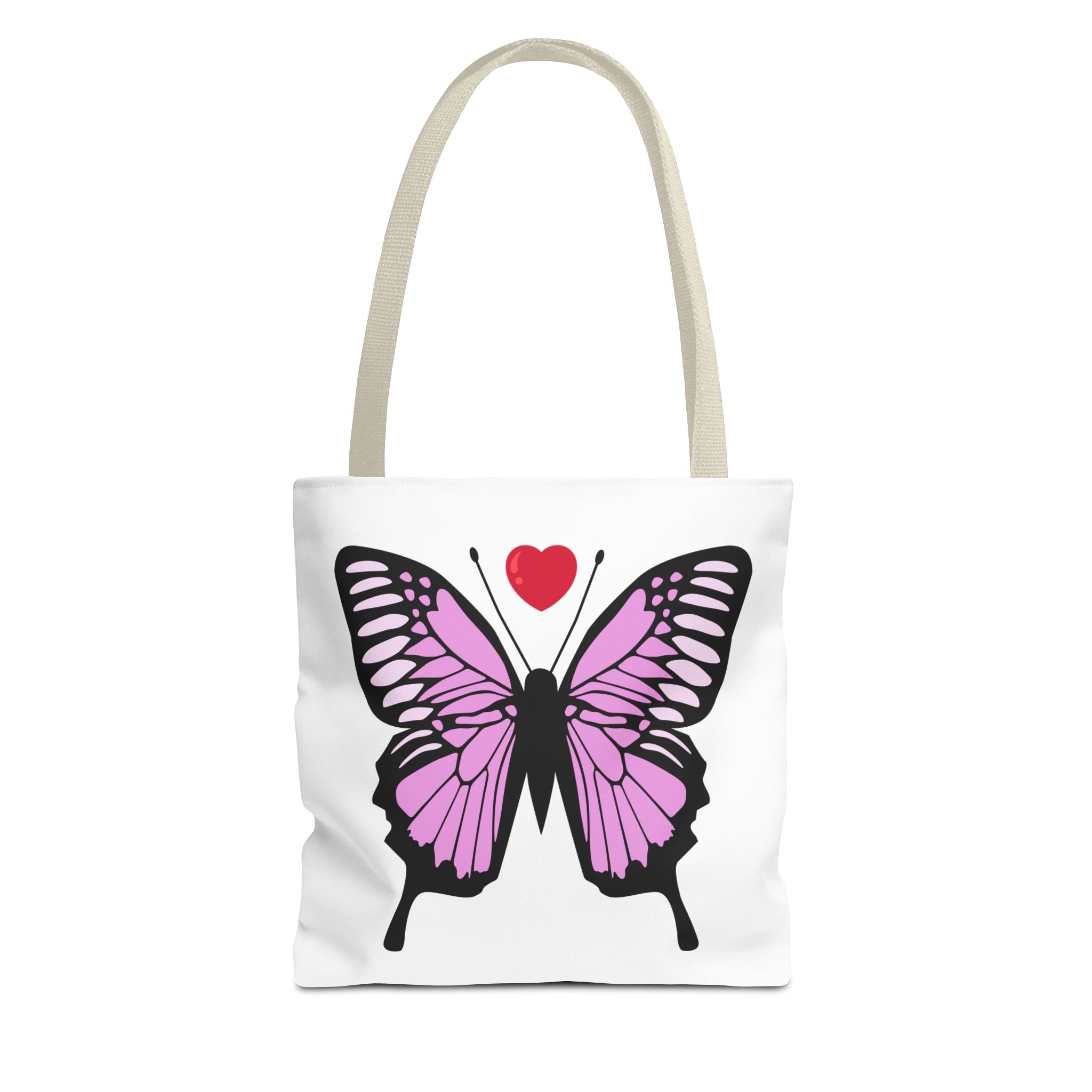 Pink Butterfly Tote Bag - Feminine Floral Design