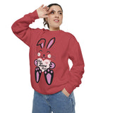 Kawaii Rabbit Face Unisex Sweatshirt, Self Love Club, Cute Jumper, Pastel Bunny Shirt, Cozy Pullover, Gift for Rabbit Lovers