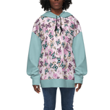 Flowers and Butterflies Pattern Women's Relaxed Fit Hoodie-Super Heavy 375g