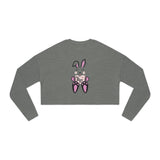 Self Love Club Kawaii Rabbit Face Sweatshirt, Women's Crop Top Jumper, Cute Bunny Pullover, Japanese Style Sweater, Gift for Her