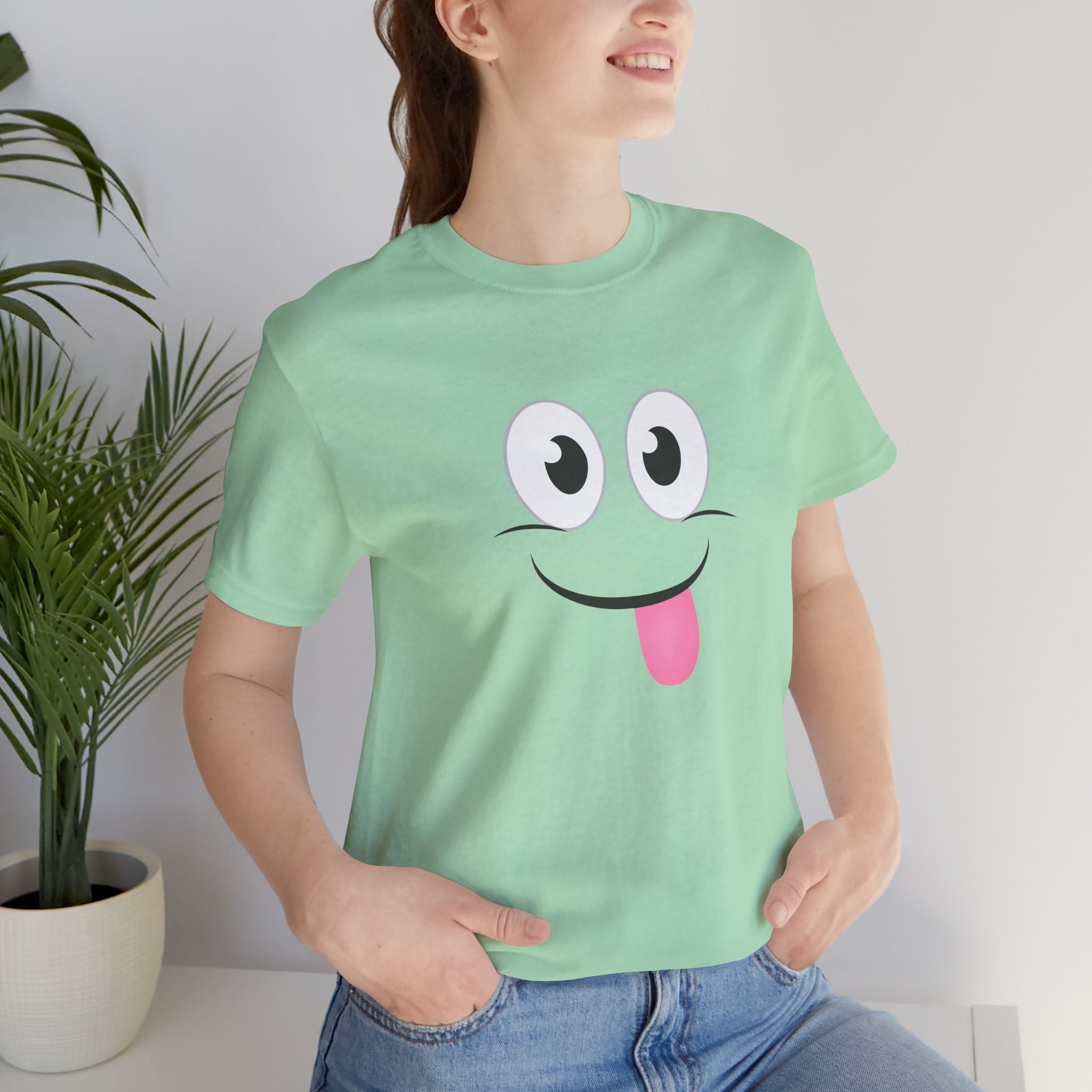 Yum Smile T-Shirt, Cute Graphic Tee, Food Lover Gift, Unisex Top, Funny Saying Shirt, Short Sleeve Tee